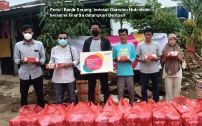 SERANG BERDUKA, INDOSAT OOREDOO HUTCHISON DATANGKAN BANTUAN