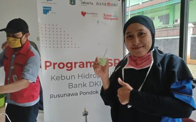 TEBAR SEMANGAT WIRAUSAHA, BANK DKI DAN FILANTRA GELAR PENGOLAHAN SAYUR HIDROPONIK