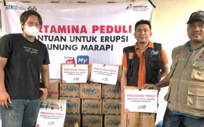 PT Kilang Pertamina Internasional Respon Cepat Erupsi Gunung Marapi Melalui Bantuan Logistik