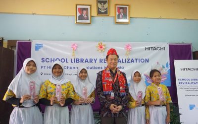 Hitachi Channel Solutions Indonesia Bersama Filantra Menumbuhkan Kembali Makna Belajar dari Ruang Perpustakaan 